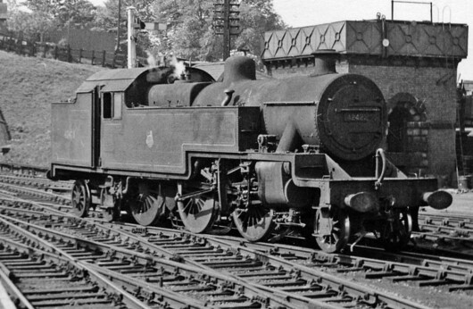 LMS Class 4P no 42421 at Hibel Road Station, Macclesfield.
