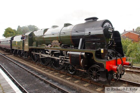 LMS "Royal Scot" class no. 46100 "Royal Scot" at Bewdley, Severn Valley Railway